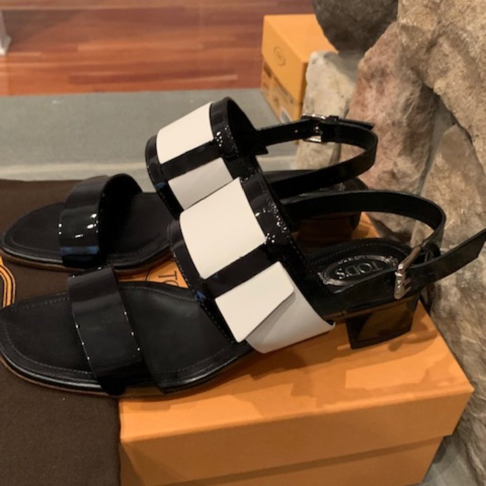 Tods Sandals Black and white - Picture 2 of 5